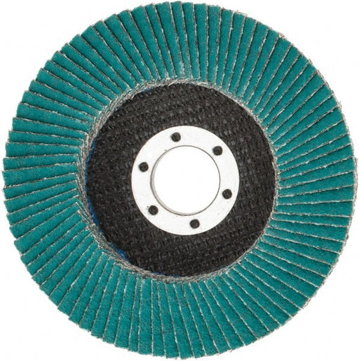 Flap Disc: 7/8" Hole, 60 Grit, Zirconia Alumina, Type 27