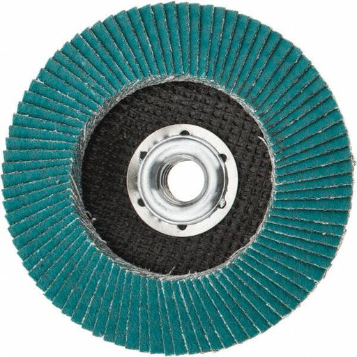 Flap Disc: 5/8-11 Hole, 80 Grit, Zirconia Alumina, Type 29