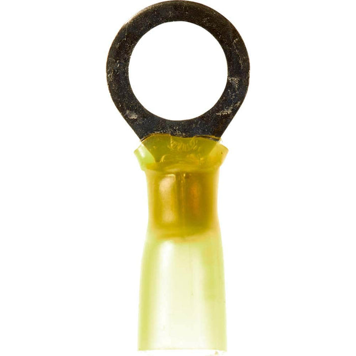 Circular Ring Terminal: Partially Insulated, 12 to 10 AWG, Crimp Connection