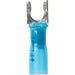 Locking Fork Terminal: Blue, Partially Insulated, #10 Stud, Crimp