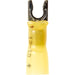 Locking Fork Terminal: Yellow, Partially Insulated, #8 Stud, Crimp