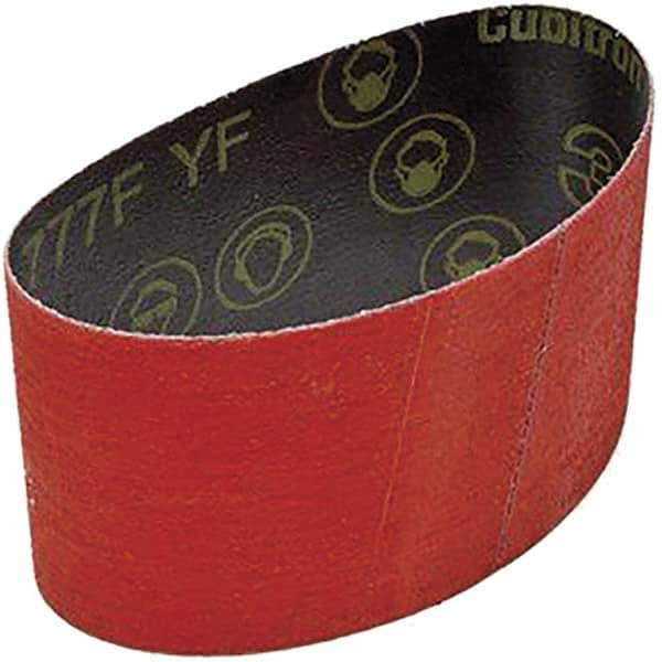 Abrasive Belt: 3-1/2" Wide, 15-1/2" Long, 80 Grit, Ceramic