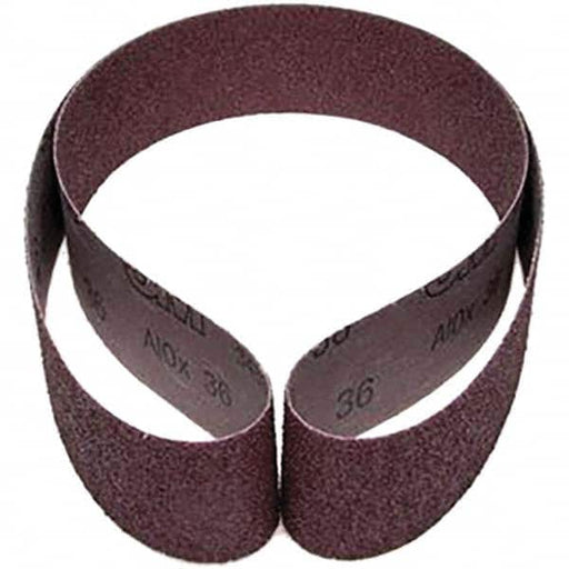 Abrasive Belt: 2-1/2" Wide, 60" Long, 36 Grit, Aluminum Oxide