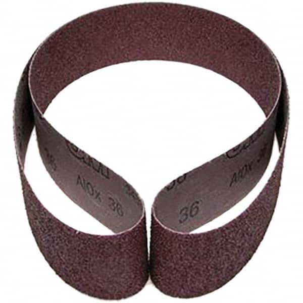 Abrasive Belt: 2-1/2" Wide, 60" Long, 36 Grit, Aluminum Oxide