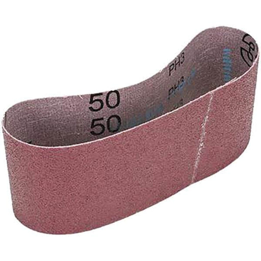 Abrasive Belt: 3" Wide, 18" Long, 50 Grit, Aluminum Oxide