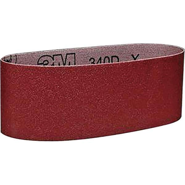 Abrasive Belt: 3" Width, 120 Grit, Aluminum Oxide