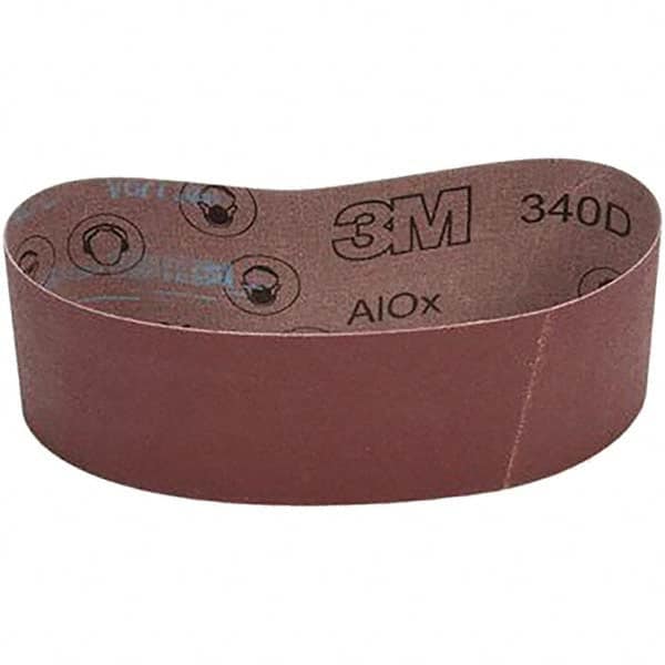 Abrasive Belt: 3" Wide, 24" Long, 100 Grit, Aluminum Oxide