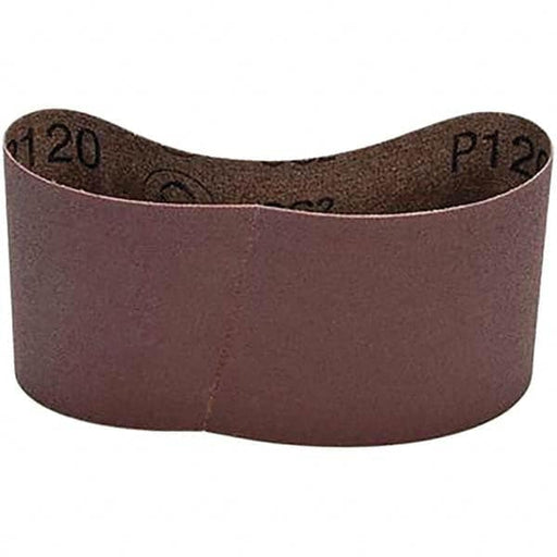 Abrasive Belt: 3-1/2" Wide, 15-1/2" Long, 120 Grit, Aluminum Oxide
