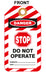 ZING Lockout Tag, 10/PK, DANGER STOP 6"x3"
