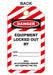 ZING Lockout Tag, 10/PK, DANGER 6"x3"