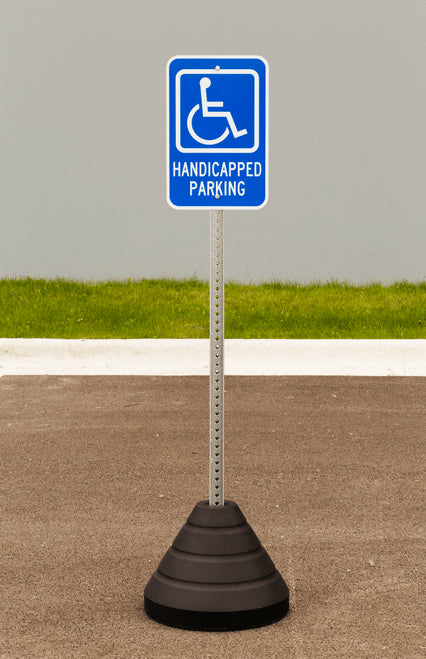 ZING Sign Base 72 lb Post and Handicapped — Pelican Supply