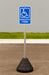 ZING Sign Base 72 lb Post and Handicapped