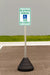 ZING Sign Base 72 lb Post & Res Parking Van