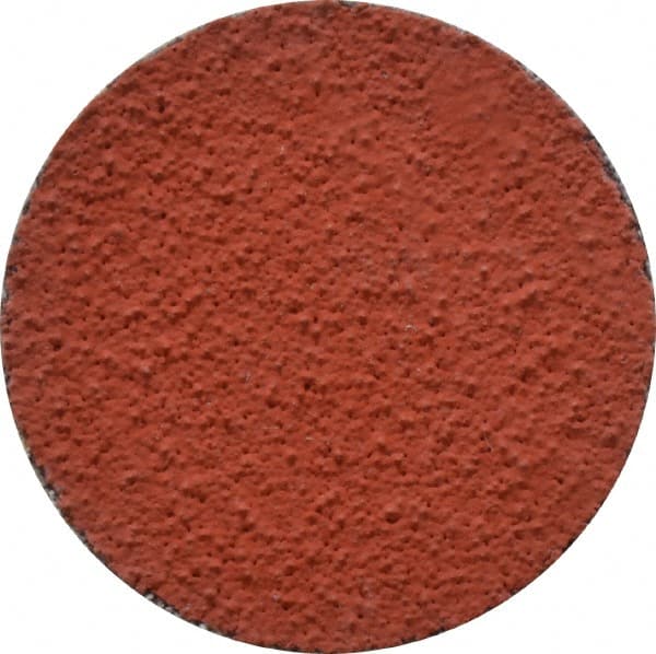 Quick-Change Disc: Roloc TR, 1-1/2" Disc Dia, 80 Grit, Ceramic, Coated