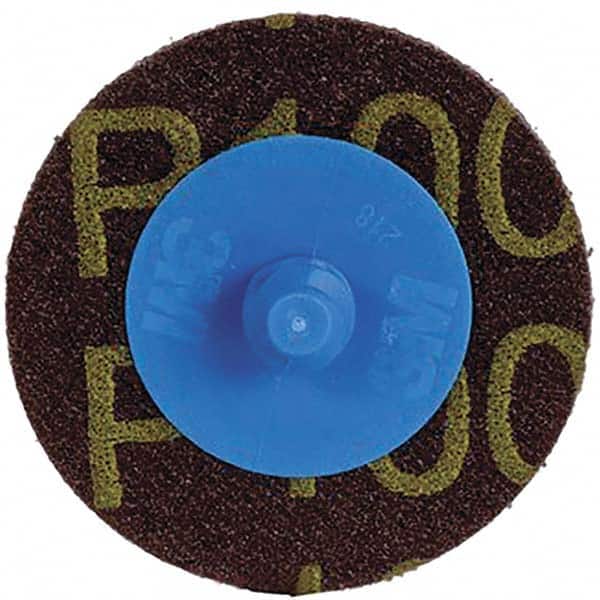 Quick-Change Disc: Roloc TR, 3" Disc Dia, 100 Grit, Aluminum Oxide, Coated