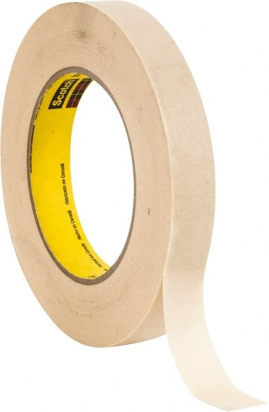 Masking Tape: 18 mm Wide, 60 yd Long, 5.9 mil Thick, Tan