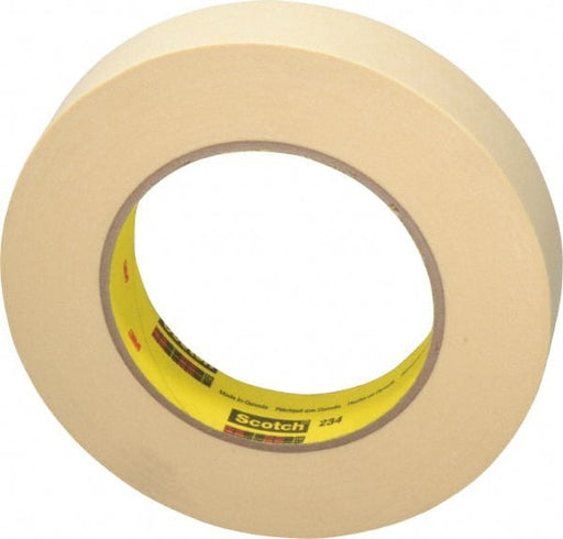 Masking Tape: 1" Wide, 60 yd Long, 5.9 mil Thick, Tan