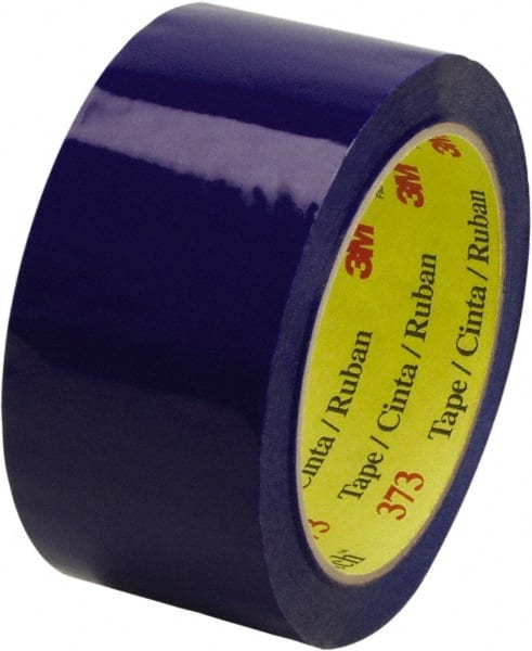 Packing Tape: 2" Wide, Blue, Rubber Adhesive