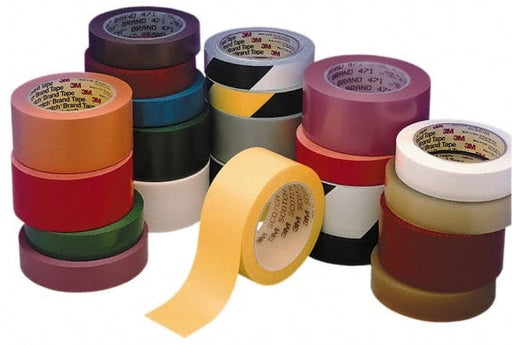 Floor & Aisle Marking Tape: 3" Wide, 5.2 mil Thick, Vinyl