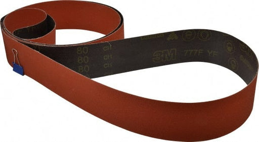 Abrasive Belt: 3" Wide, 132" Long, 80 Grit, Ceramic