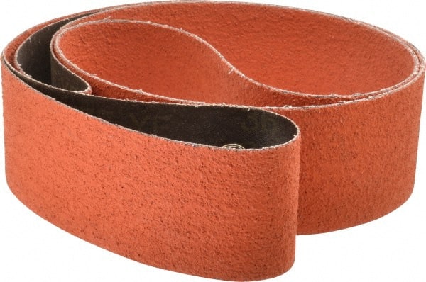 Abrasive Belt: 3" Wide, 132" Long, 36 Grit, Ceramic