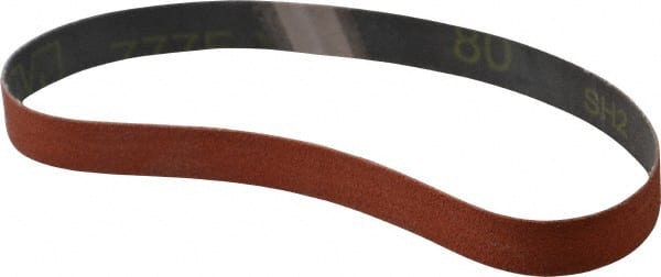 Abrasive Belt: 3/4" Wide, 20-1/2" Long, 80 Grit, Ceramic