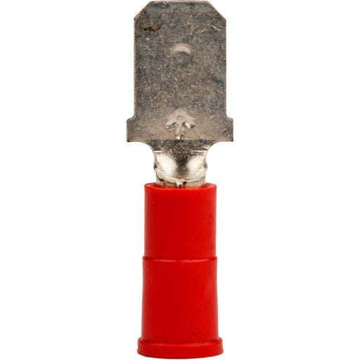Wire Disconnect: Male, Red, Vinyl, 22-18 AWG, 1/4" Tab Width