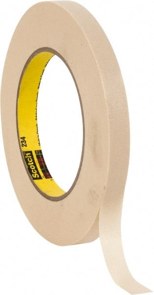 Masking Tape: 12 mm Wide, 60 yd Long, 5.9 mil Thick, Tan