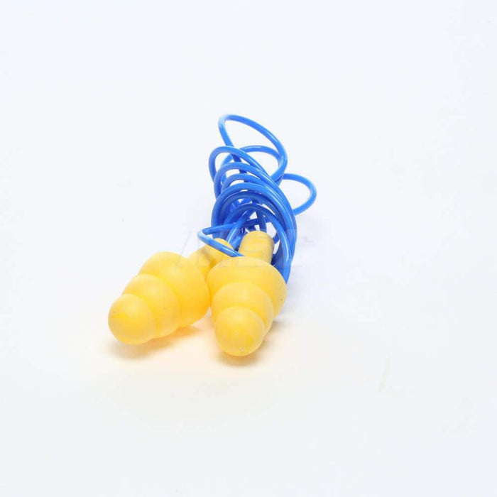 Earplug: 25dB, Foam, Flanged, Push-In Stem, Corded