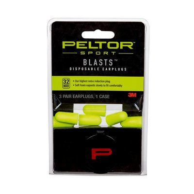 Action Target Peltor Blasts Non-corded Disposable Earplugs 3 pair/pack (Neon Yellow)