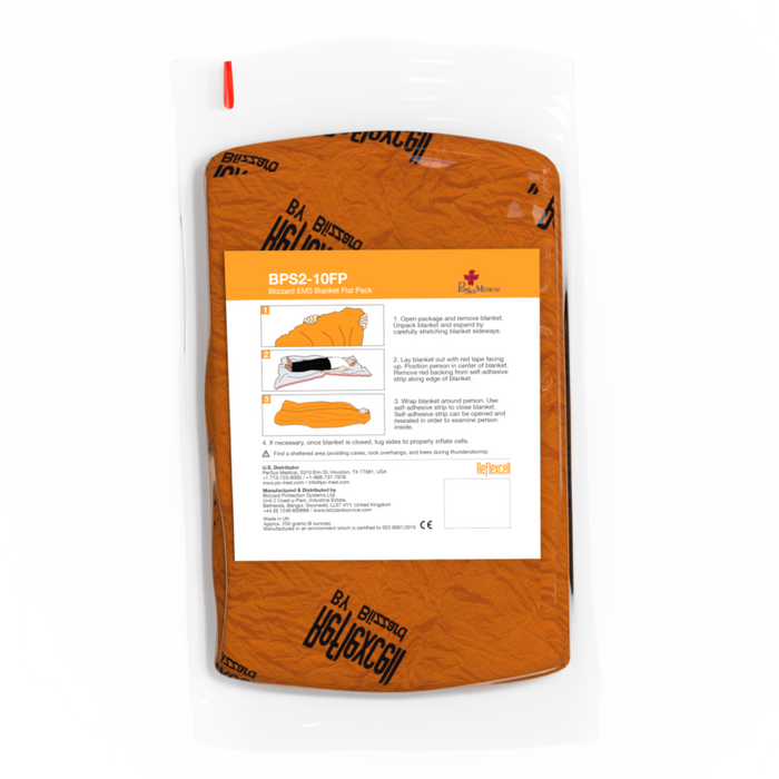 SAFEGUARD MEDICAL Blizzard EMS Blanket - Orange -25/case-