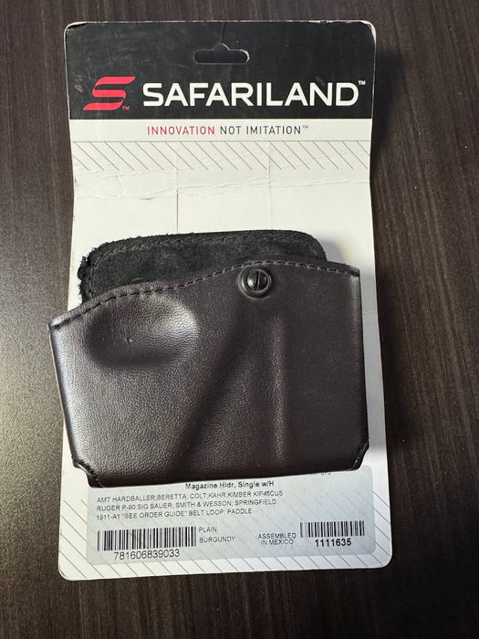 Clearance - Safariland Model 573 Open Top Magazine and HandCuff Pouch, Brown, LH