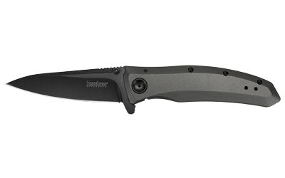 KERSHAW GRID 3.7" PLAIN BLACK-OXIDE