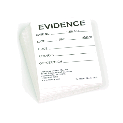 Lightning Powder Evidence ID Labels — Pelican Supply