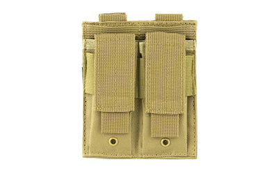 NCSTAR VISM DOUBLE PISTOL MAG POUCH TAN