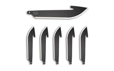 OUTDOOR EDGE DROP-PT 2.5" BLADE 6PK BLACK