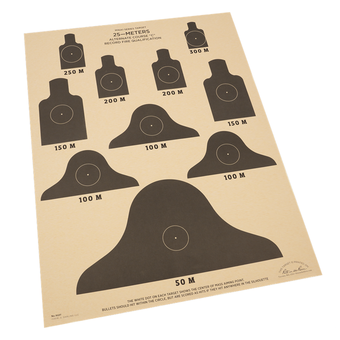 Rite in the Rain 25 Meter ALT-C Qualification Targets (17 in x 22 in ...