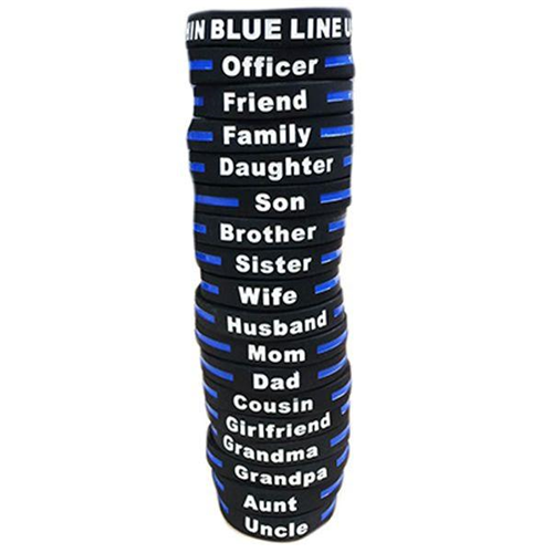 Thin Blue Line Personalized - Thin Blue Line / Thin Red Line Silicone ...