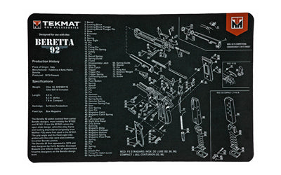 TEKMAT PISTOL MAT BERETTA 92 BLACK