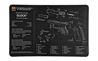 TEKMAT PISTOL MAT FOR GLOCK 42/43 BLACK