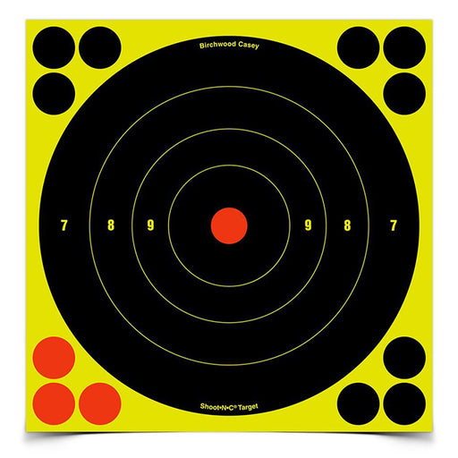 ACTION TARGET Shoot-N-C 8" Bullseye 30 Tgts 360 Pstrs