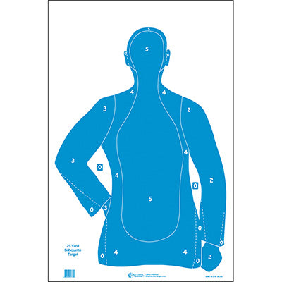 Action Target B-21 Qualification Target (Blue) - ALL WEATHER RESISTANT TARGET ON HEAVY PAPER