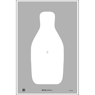 Action Target Standard FBI/DEA Q Target on Bright White Paper - ALL WEATHER RESISTANT TARGET ON HEAVY PAPER