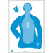 Action Target Three Tone Blue B-21E Target - ALL WEATHER RESISTANT TARGET ON HEAVY PAPER
