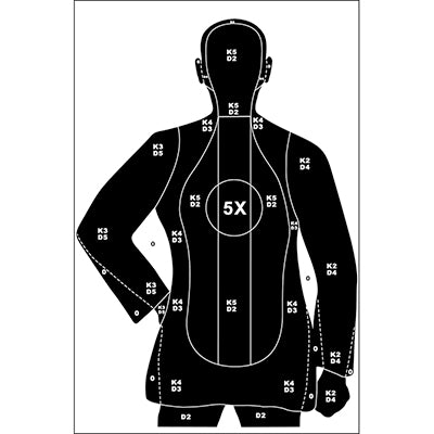 Target Bulsize Action Target Full Size B-21X Target (Black) — Pelican Supply