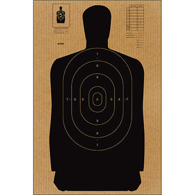 Action Target B-27 Cardboard Target (Black)
