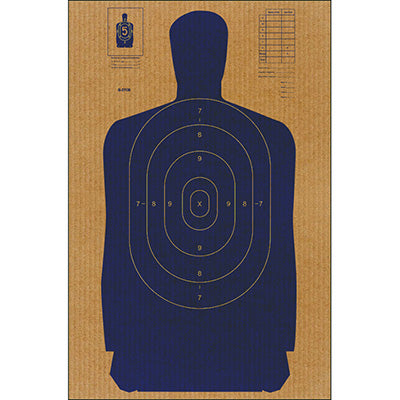 Action Target B-27 Cardboard Target (Blue)