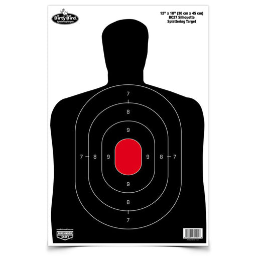 ACTION TARGET Dirty Bird 12"x18" BC-27 Silh Splatr Tgt