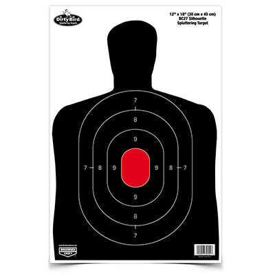 Action Target Dirty Bird 12" x 18" BC-27 Silhouette Splatter Target