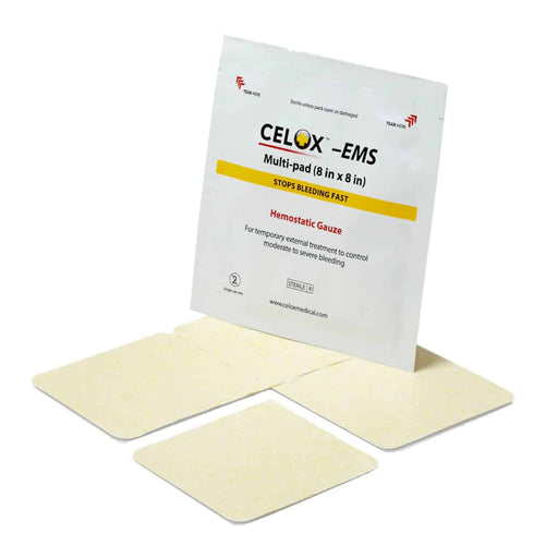 SAFEGUARD MEDICAL Celox EMS Gauze Pads - 8" x 8"